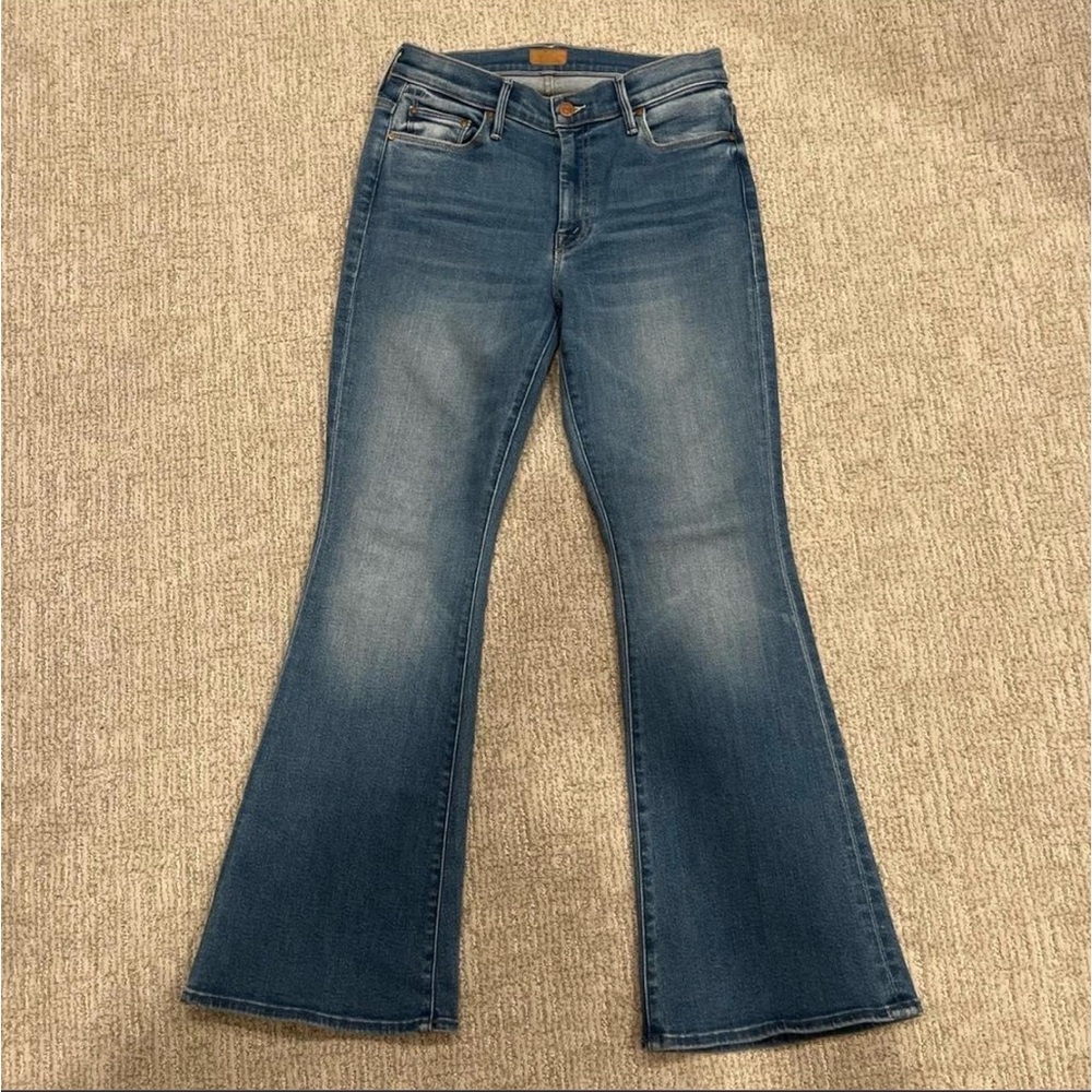 Mother The Weekender Layover Women's Blue Flared Jeans - Picture 4 of 11
